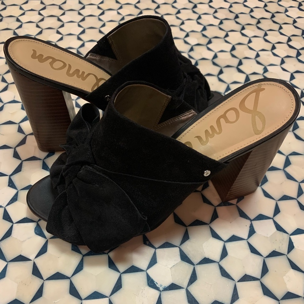Sam Edelman Yumi Black Suede Mules